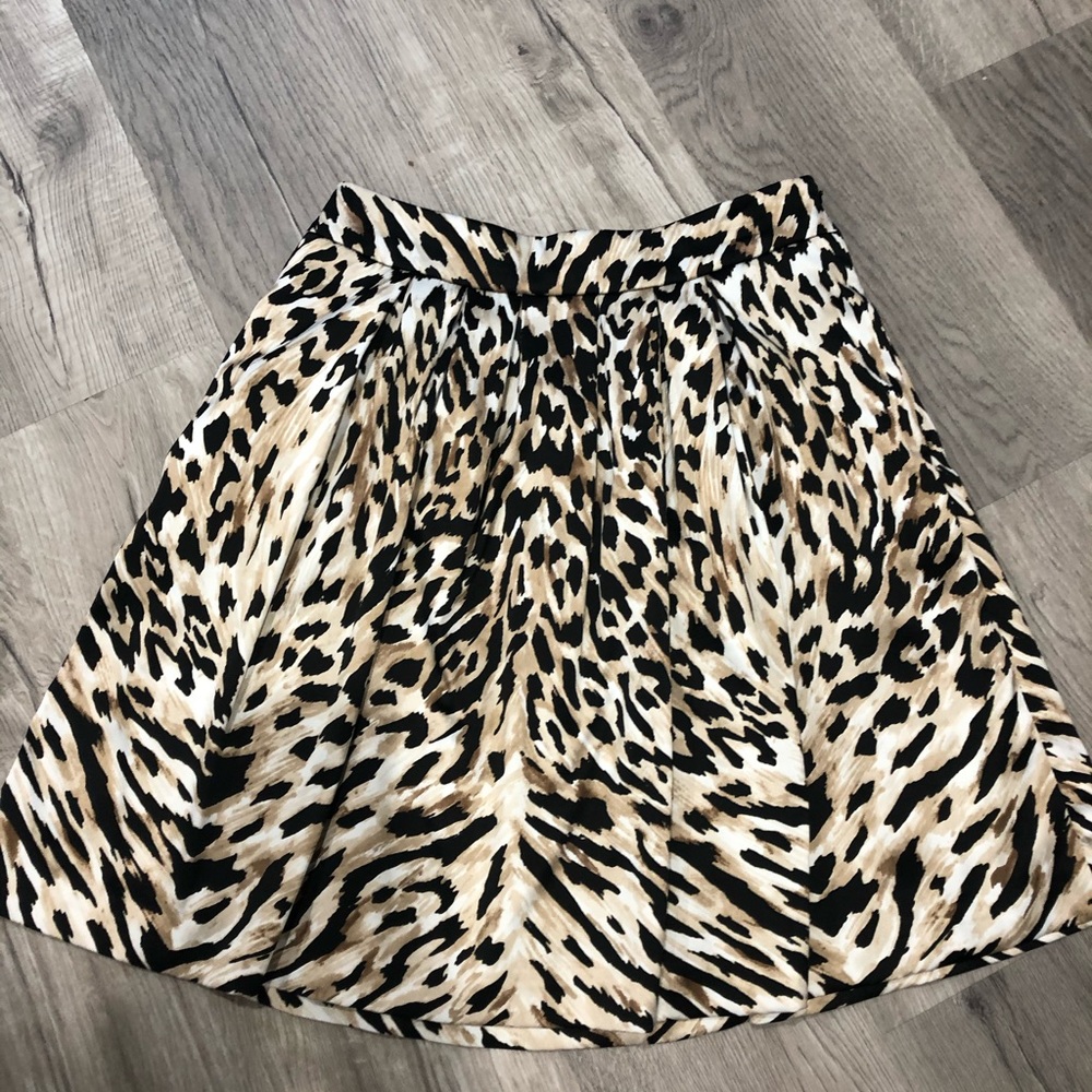 White House Black Market Animal Print Skirt